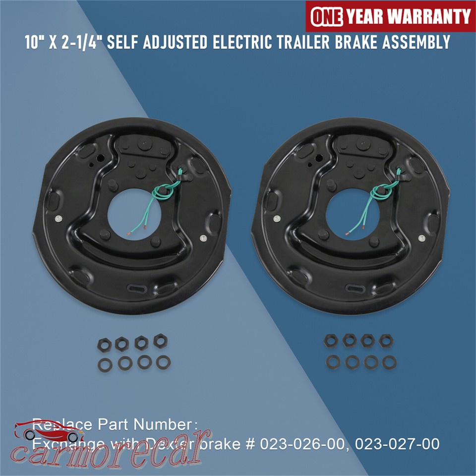 2 Pairs 3500 lbs Electric Trailer Brake 10"x21/4" SelfAdjusting
