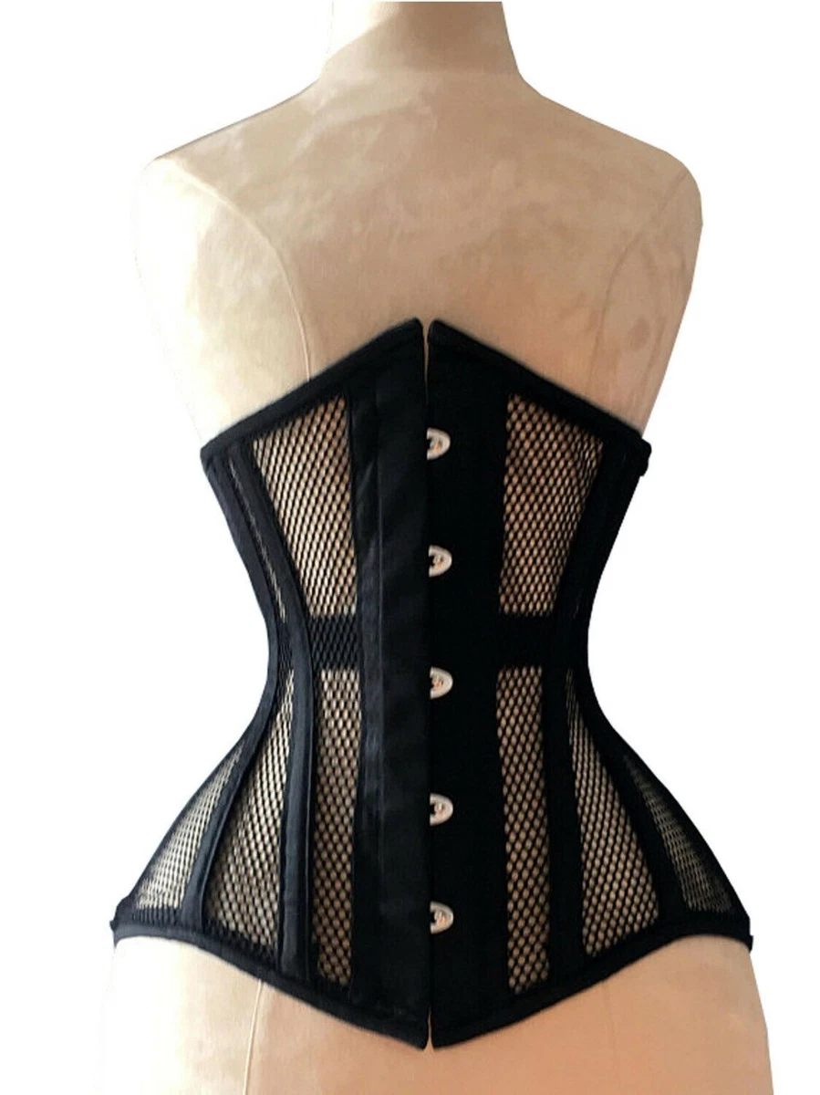 Heavy Duty Steel Boned Corset Underbust Mesh Corset Waist Trainer