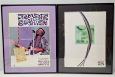 Ernie Ball Slinky Guitar Strings Jimi Hendrix Advert Poster Promo Framed VTG Lot