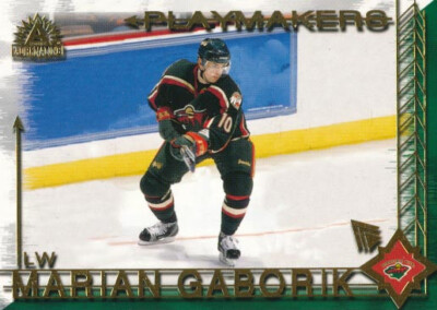 2001-02 Pacific Adrenaline PLAYMAKERS #6 MARIAN GABORIK - Minnesota Wild