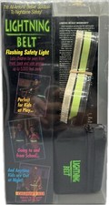 Vintage Glow In The Dark Lightning Belt Flashing Safety Light NOS NEW 