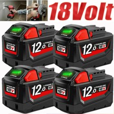 12.0AH Battery For Milwaukee for M18 18V Extended Lithium 48-11-1880 or Charger