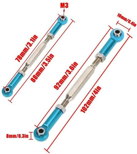 1/10RC Car Push Rod Aluminum Alloy Turnbuckle Rod Linkage with Adjustable Length - Picture 28 of 28