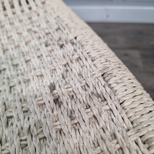 Retro Vintage Ebonized Danish Cord Woven 1960's Nest of Stools / Nesting Tables - Picture 16 of 24