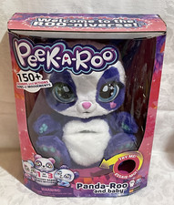 Peek-A-Roo Interactive Purple Panda Bear Roo Mystery Baby Plush Toy Animal