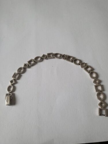 ESPRIT 925er Silber Armband Kreise Viereckige 17cm - Bild 2 von 5