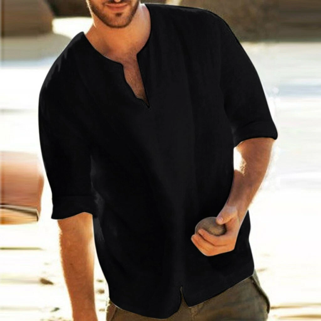 Blusa De Verano Moda De Hombres Camisa Holgada De Playa Hawaiana