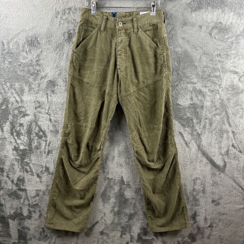Pantalones para hombre G Star con cuerdas de pana pierna recta calce suelto marrón W28 L32 - Imagen 1 de 15