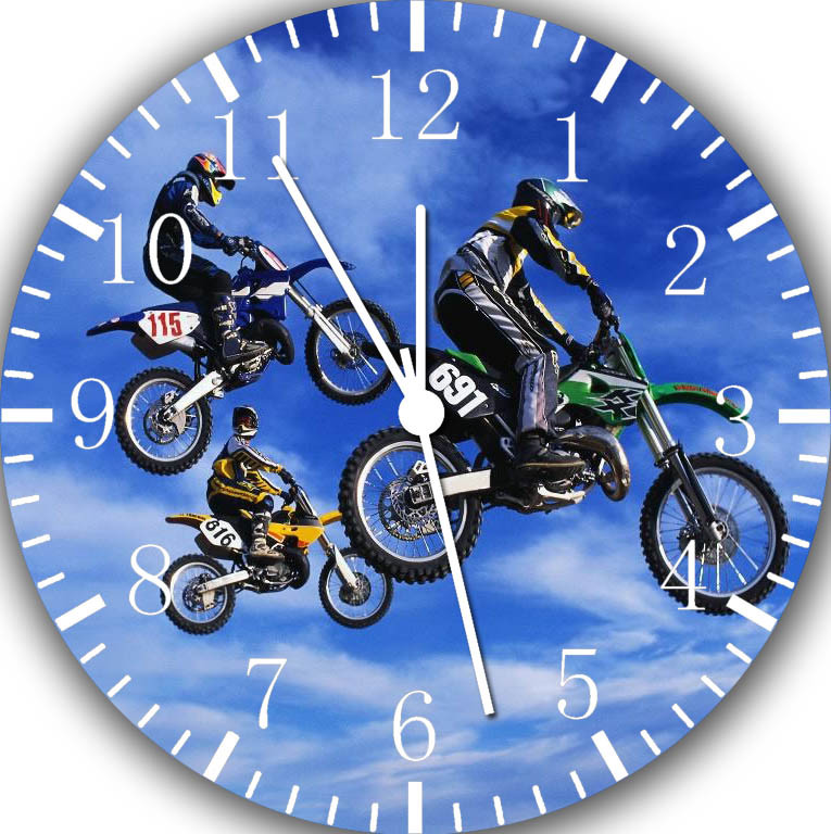 Motor Cross Frameless Borderless Wall Clock For Gifts or Home Decor E131
