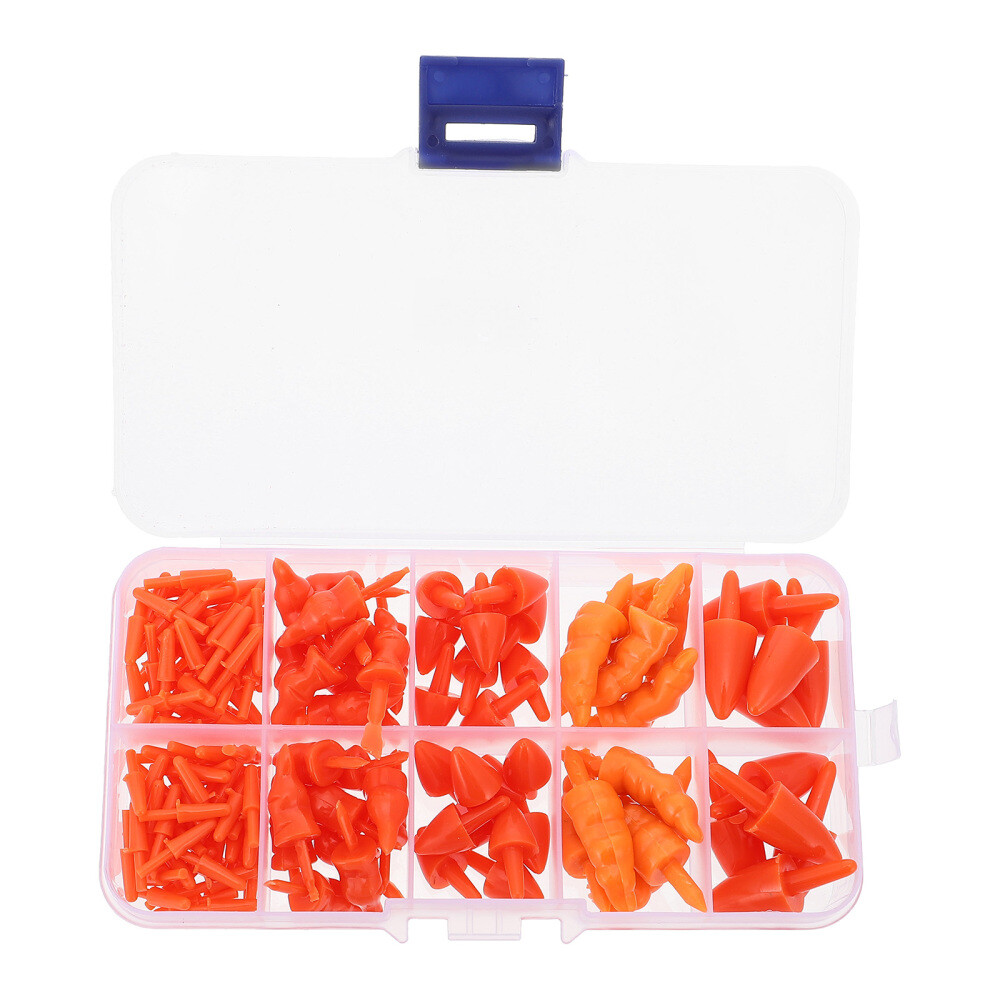 160 Pcs Mini Snowman Carrot Nose for Crafts Plastic Parts