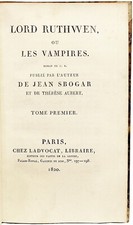 Cyprien Berard - Lord Ruthwen, ou Les Vampires - 1820 - FIRST FRENCH EDITION
