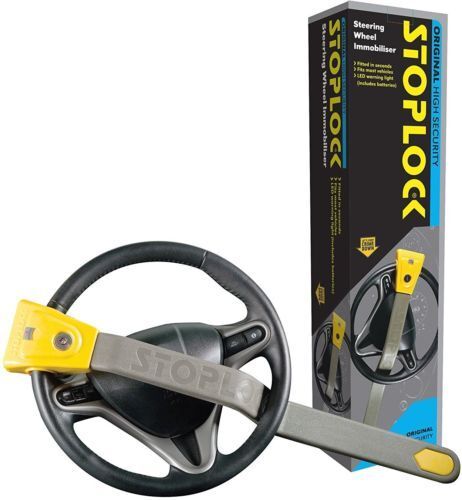 STOPLOCK STEERING WHEEL LOCK ORIGINAL UNIVERSAL HIGH SECURITY CAR VAN CROOK LOCK - Picture 2 of 5