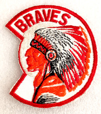 Vtg Braves Football or Baseball Team? Jacket Patch New NOS 1970s