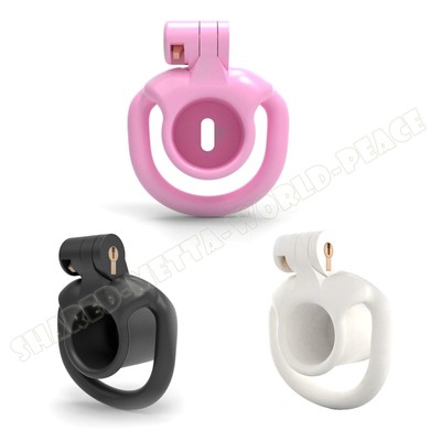 Resin Male Chastity Device Inverted Cage for Men Locking Belt with 4 Rings box