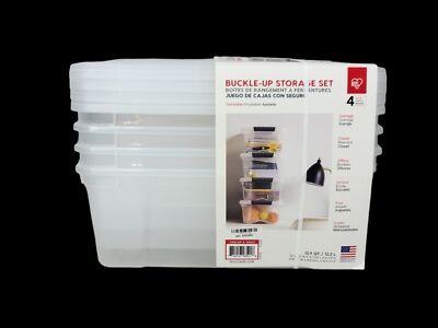 Iris Buckle-Up Storage Set 12.9 Quart 4 Pack -NEW | eBay