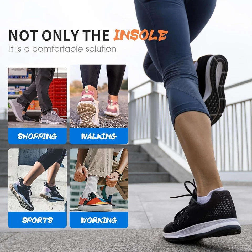 Hombres Mujeres Plantillas de Zapatos Invisibles Aumento de Altura Elevación de Talón Inserciones Más Altas Almohadilla EE. UU. Foto 4 de 4