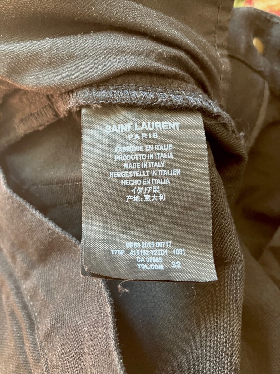 Saint Laurent Paris Mens Black Denim D02 M/SK-LW - Size 32 Saint Laurent Paris Mens Black Denim D02 M/SK-LW - Size 32