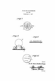 US Patent Print Golf Tee 1930's Document - Picture 1 of 1