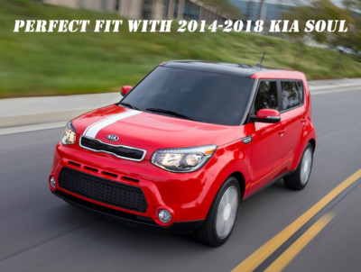 Rear Window Glass Plate Panel C Pillar Black Red 2p For 2014 2018 Kia Soul