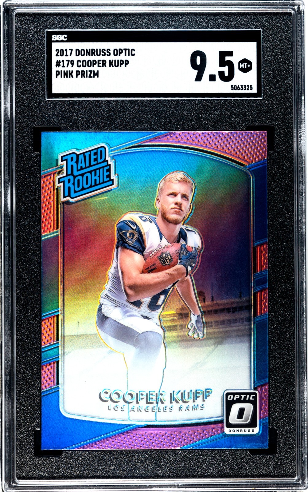 2017 DONRUSS OPTIC PINK PRIZM COOPER KUPP RC ROOKIE #179 SGC 9.5