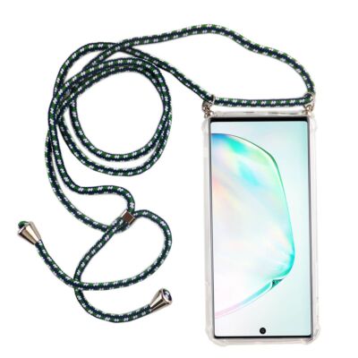 Handykette für Samsung Galaxy Note 10 mit Band Case zum umhängen Kordel Grün Neu
