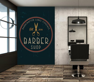 3D Time E4099 Hair Cut Barber Shop Wallpaper Mural Wall Print Murals CA Erin