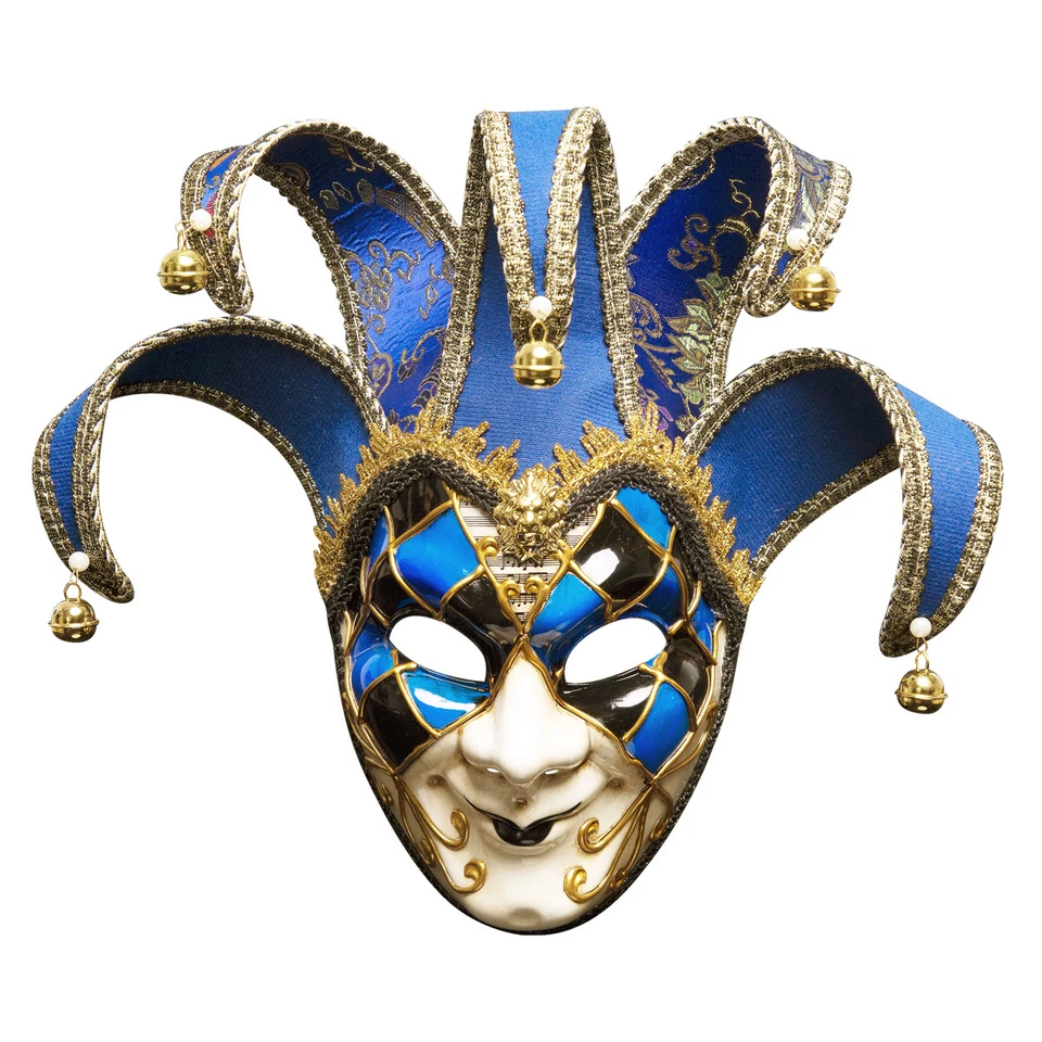 Men Mask Jolly Jester Creative Venetian masquerade Costume Party Halloween - Image 2 of 4
