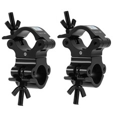 2 Inch -Swivel Truss Clamp Black, 2 Packs 2 Inch Heavy Duty 1100lb Swivel Cou...