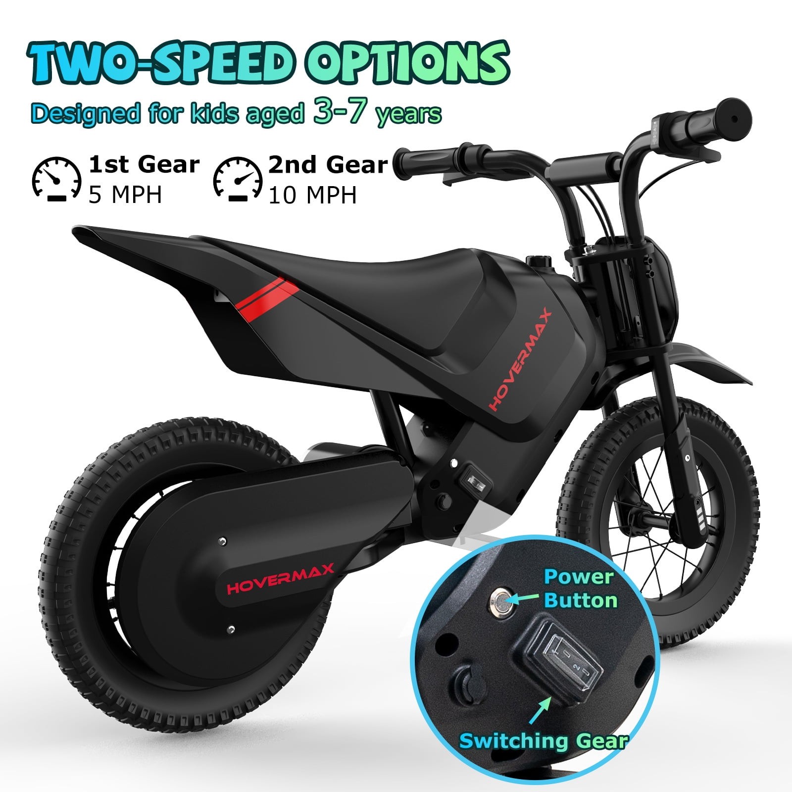 Kids Electric Dirt Bike 150W Ride On Motorcycle 10MPH Motocross Toy DirtBike
