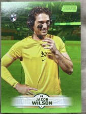 Topps 2025 Stadium Club Jacob Wilson Rookie Green Parallel #33 Oakland Athletics