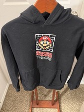 Nintendo Super Mario Black Pullover Hoodie Teen Size 18