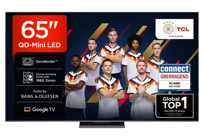 TCL 65Q8C 65 Zoll QD Mini LED, 4K HDR Premium 144Hz ZeroBorder , Smart Google TV