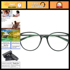 Blue Light Blocking Glasses - Round Clear Lens Anti Eye Strain for Men Women