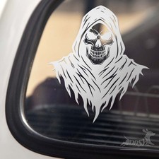 Hooded Skull Grim Reaper Decal Death Mask Vinyl Sticker Car Truck Window Usa