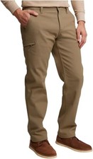 Weatherproof Vintage Men's Bonded Fleece Lined Utility Pants, Tan, Size 40X32