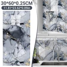 5-100X PVC Marble Tiles Wall Sticker Self-Adhesive Stick Kitchen Bathroom Decor