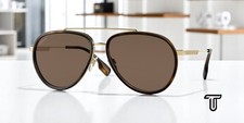 BURBERRY Oliver BE3125 101773 Gold Dark Brown 59 mm Men's Sunglasses