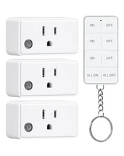 Remote Control Outlet with All On/Off Switch, 200FT Long Range Wireless Light Sw