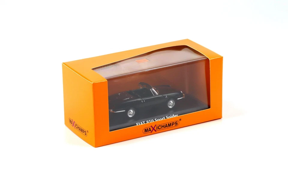 1:43 Minichamps Maxichamps Fiat 850 Sport Spider 1968 Nero - Immagine 3 di 3