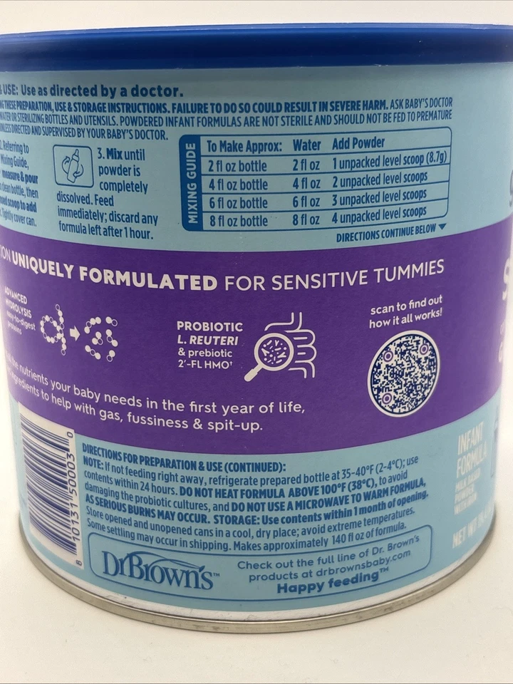 Dr Brown's Good Start Soothe Pro con probióticos fórmula para bebés en polvo, 19,4 oz Foto 4 de 4
