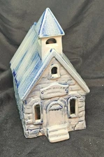 Vintage Rowe Pottery Glen Valley School 1998  Cornerstone Collection Blue