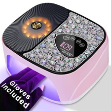 Cordless UV LED Nail Lamp Kit with Gloves Rechargeable Light for Gel Nails 4