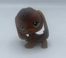 Littlest Pet Shop Brown Dachshund Green Eyes Authentic LPS