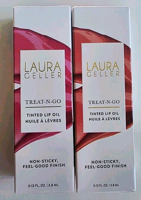 Laura Geller Treat-N-Go Tinted Lip Oil Non-Sticky Shine, 2 Shades 2 Pack lot - image 1 of 4
