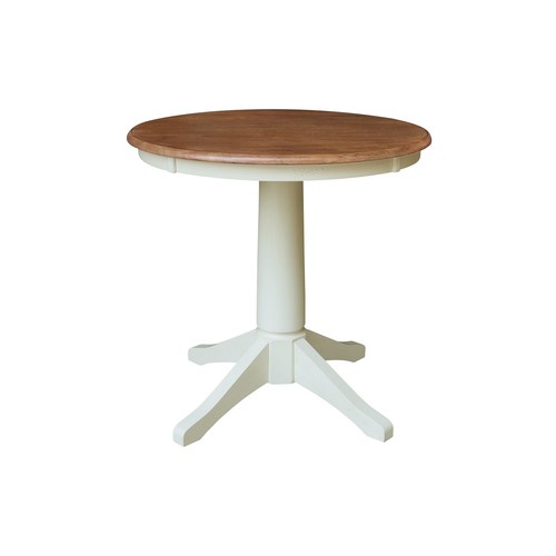 30" Round Pedestal Table With 2 X-Back Chairs - Set of 3 Pieces - Multi-Color - Picture 2 of 4