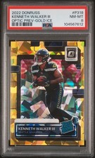 2022 PANINI DONRUSS OPTIC PREV-GOLD ICE #P318 KENNETH WALKER III 2/10 PSA 8