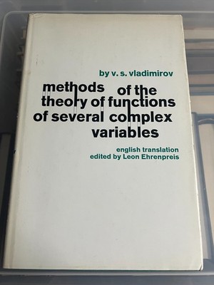 THEORY OF FUNCTIONS OF SEVERAL COMPLEX VARIABLES - VLADIMIROV - T KINOSHITA COPY