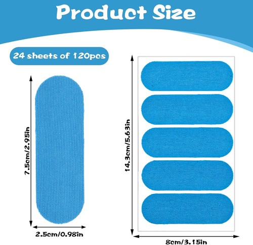 120 Stück Bowling Daumenband - Finger für Bowler, 2,95 x 0,98 Zoll, blau  - Bild 2 von 7