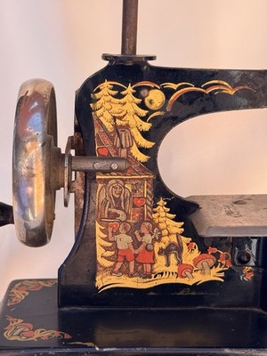 Casige Hansel and Gretel German Miniature Toy Sewing Machine Circa