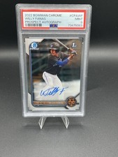 2022 BOWMAN CHROME WILLY FANAS PROSPECT AUTOGRAPH PSA 9 New York Mets